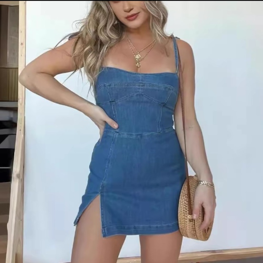 Denim Blue Mini Dress